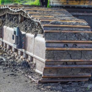 img of excavator tracks